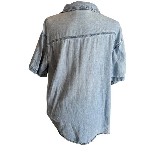 Vintage Disney Winnie the Pooh Embroidered Denim Shirt Button Down 14W/16W - Picture 6 of 8